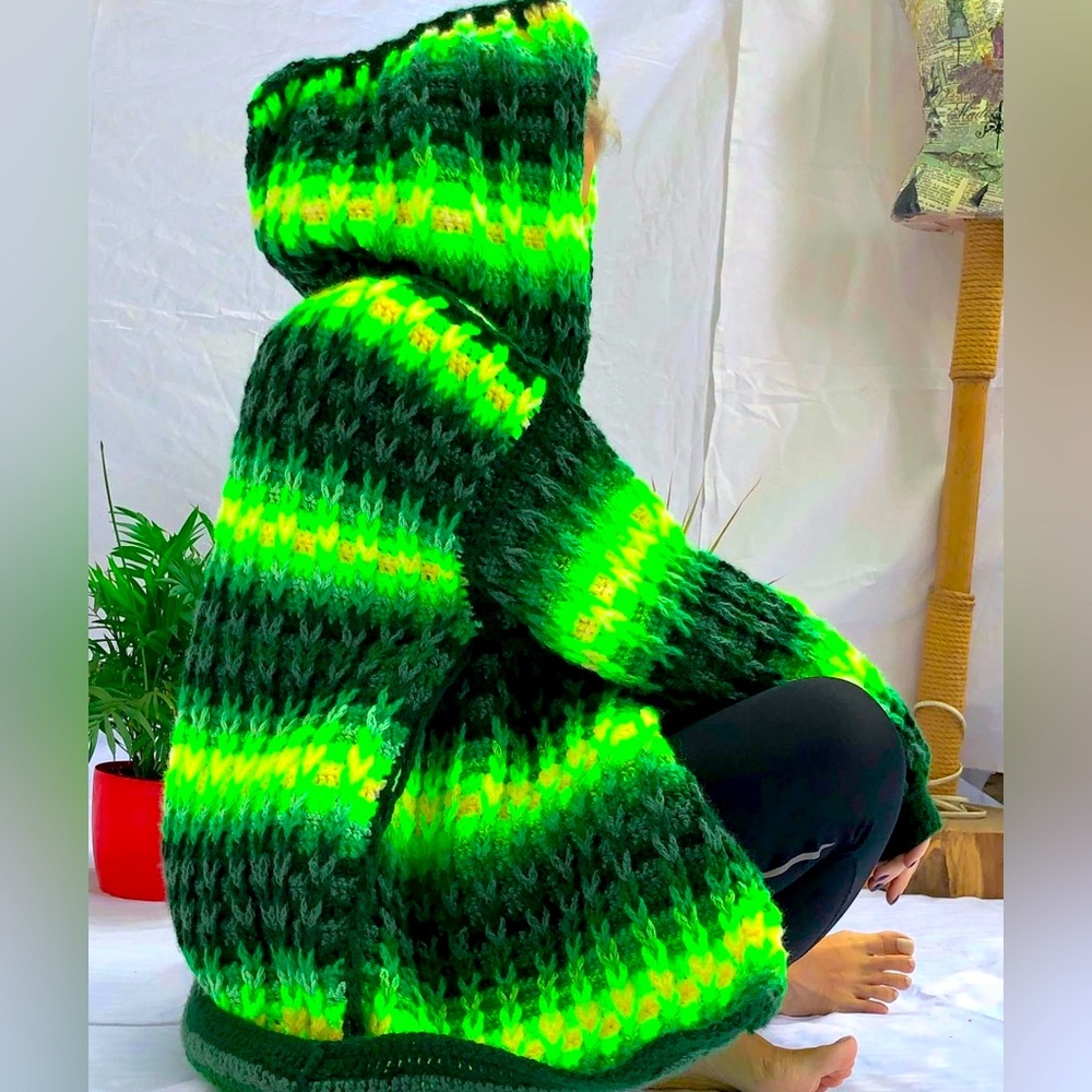 Custom made from us. Hand knitted  Chromo Cardigan. Brand NEW